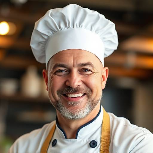 Head Chef John Doe, smiling and wearing his chef's hat.